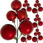 Shiny Red Ball Ornament Clusters Christmas Tree Decoration, Set Of 6, San Rafael. Fixed Price $44.99.