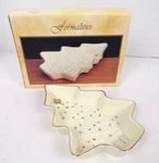 Formalities By Baum Brothers Christmas Tree Bowl Dish 8 1/4" Cream Gold Trim. Fixed Price $15.00.