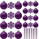 Sleetly Purple Christmas Ornaments For Farmhouse Tree Holiday Xmas Decoration.... Fixed Price $30.57.