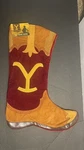 Yellowstone Dutton Ranch Boot Christmas Stocking 17". Fixed Price $19.99.