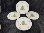 Tienshan Holiday Hostess Christmas Tree 10 5/8" Dinner Plates - Set Of 4. Fixed Price $27.99.