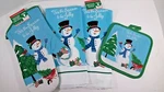 4 Pc Christmas Tis The Season Kitchen Linen Set 2 Tea Towels, Oven Mitt, Hot Pad. Fixed Price $13.99.