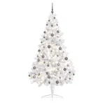 Artificial Half Pre-lit Christmas Tree With Ball Set Xmas White Vidaxl. Fixed Price $86.99.