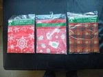 Christmas House Holiday Tablecloth Flannel Backing (1)52"X70" (2)52"X52" Freeshi. Fixed Price $23.60.
