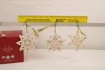 Lenox Pierced Star With Gem Stones Set Of 3 Ornaments W/box. Fixed Price $27.00.