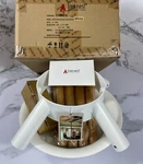 Tree Nest White Christmas Stand Metal Base Holder For 10FT Real Nob. Fixed Price $33.97.