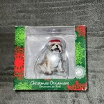 English Bulldog Christmas Ornament Sandicast Nib. Fixed Price $16.99.