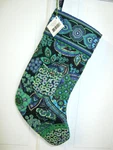 Vera Bradley Xmas Christmas Stocking Blue Rhapsody 8 16 Nwt. Fixed Price $14.99.