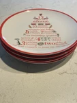 Nola Tawk Christmas Dessert Plates 12 Days Of Louisiana Set 4 7 Inch. Fixed Price $25.00.