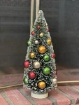 Ragon House Vtg Style Bottlebrush Tree Snow Multi Color Ornaments Christmas 12". Fixed Price $35.00.