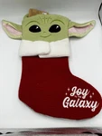 Baby Yoda Disney Star Wars Christmas Stocking Joy The Galaxy Embroidered New. Fixed Price $25.00.