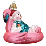 Old World Christmas Blown Glass Ornament, Pool Float Snowman. Fixed Price $19.38.