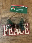 Elegance Christmas Ornament Peace Sign. Fixed Price $18.88.