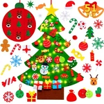 Felt Christmas Tree Wall Decor Kids 49 Ornaments. Fixed Price $19.37.