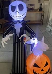 Gemmy Nightmare Before Christmas 5 Ft Jack Skellington Zero Pumpkin Inflatable. Fixed Price $55.00.
