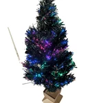 Fiber Optic Christmas Tree Multicolor Lights Holiday Time Vtg 32 "h X 17"W. Fixed Price $24.00.