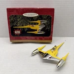 Hallmark Wars Episode Ornament - Yellow Naboo Starfighter (QXI7613). Fixed Price $10.00.