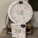 Rae Dunn Home Butterfly Paper Luncheon Plates And Napkins. Fixed Price $26.00.