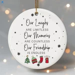 Friend Christmas Ornament Ceramic Double Sided Best For L25. Fixed Price $12.42.