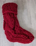 Pottery Barn Christmas Colossal Stocking Chunky Cable Knit Holiday Red. Fixed Price $19.99.