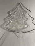 Crystalia Clear Glass Christmas Tree Shaped Serving Platter Italy 00062. Fixed Price $12.49.