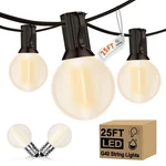 G40 25FT Led Outdoor String Lights,frosted Patio With 27 (2 Spare) Pla.... Fixed Price $39.35.