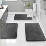 Clara Clark 3 Piece Bathroom Rugs Set, Velvet Memory Foam .... Fixed Price $37.48.