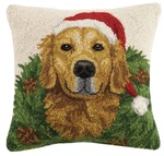 Peking Handicraft Christmas Dogs Hook Pillow, Golden Retriever, Multicolor. Fixed Price $65.99.
