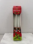 Vintage Set Of Class 10" Christmas Bears Taper Candles Unused No. 18825. Fixed Price $12.00.