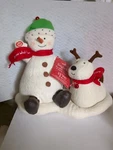Hallmark 2004 Jingle Pals Singing Snowman And Dog Animated Christmas Plush Works. Fixed Price $18.98.
