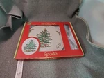 Spode Christmas Tree Cake Plate & Knife Server Set 11.5" W/box Nib. Fixed Price $45.00.