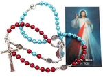 Westmon Works Divine Mercy Rosary Set Colorful Glass Beads And Metal Crucifix.... Fixed Price $24.67.