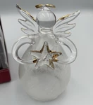 Vtg. American Greetings Hand Blown Glass Angel Ornament W/ Golden Accents Box. Fixed Price $9.99.