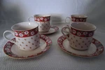 Charlton Hall By Kobe Classic Traditions China Christmas Coffee Cup Set 4. Fixed Price $30.00.