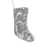 Northlight 17.5" Silver Shiny Sequins Hanging Christmas Stocking. Fixed Price $17.49.