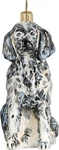 Joy To The World English Setter Dog Polish Blown Glass Christmas Grey. Fixed Price $78.99.