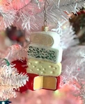 Authentic Nordstrom Cheese Stack Polish Glass Christmas Ornament. Fixed Price $49.99.