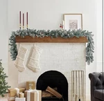9 Ft Pre-lit Arctic Spruce Artificial Christmas Garland, Decoration. Fixed Price $40.00.