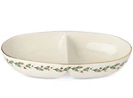 Lenox Holiday Dw Divided Oval Bowl G1373. Fixed Price $51.00.
