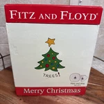 2006 Fitz And Floyd Merry Christmas Plate Large Mug, Set Of 8. Fixed Price $40.00.