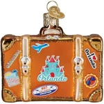 Old World Christmas Orlando Florida Suitcase Glass Hanging Ornament Free Box. Fixed Price $25.98.