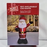 New Merry Moments Christmas Airblown Inflatables Yard Decoration Santa 4 Ft Nib. Fixed Price $41.25.