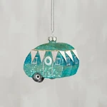 Primitives By Kathy Blue Camper Glass Ornament New Christmas Holiday. Fixed Price $10.39.