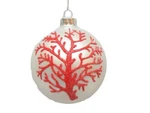 December Diamonds Coral Ocean Tropical Ball Glass Ornament New Nwt. Fixed Price $17.99.