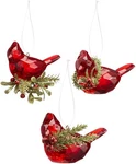 Ganz Teeny Cardinal Ornaments Set Of 3 Inch, Red. Fixed Price $36.99.
