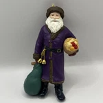 Vtg Hallmark Keepsake Ornament 1995 Merry Olde Santa No. 6 In Series Purple Coat. Fixed Price $8.38.