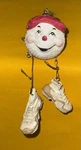 Ball With Face Golfer Red Hat Cap & Shoes Christmas Ornament TJ1. Fixed Price $14.99.