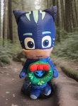 Gemmy Christmas 3.5' Airblown Pj Masks Blue Catboy, Used Indoors/clean, No Light. Fixed Price $24.99.