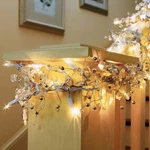 9' Glitter Gem Garland 100 Lights 1487663, Warm White *new In Open Box. Fixed Price $59.99.