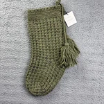 Hearth & Hand With Magnolia Christmas Stocking Large Green Knit Speckled New. Fixed Price $16.00.
